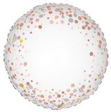 Oaktree 18inch Sparkling Fizz Rose Gold No Message Holographic - Foil Balloons